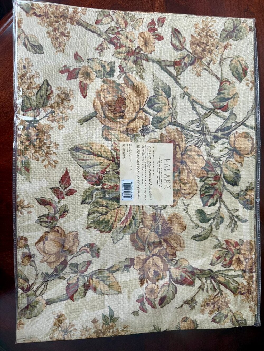 Lauren Ralph Lauren Set of 4 Placemats – Floral Cotton Table Linens – Vintage